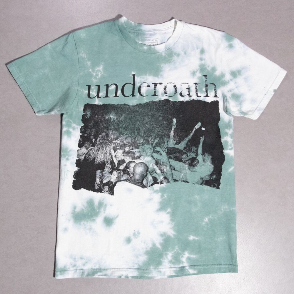 Underoath They’re Only Chasing Safety 20th Anniversary Tour Tie Dye TShirt Small